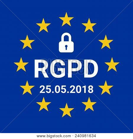 Gdpr Sign Illustration Called Rgpd In French