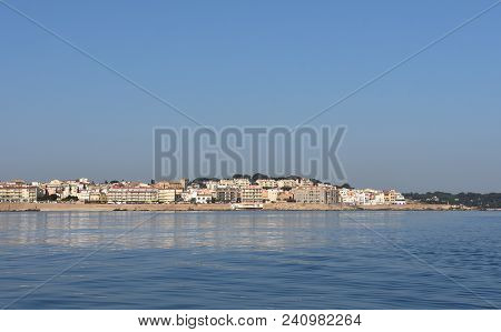 Maritime View Of The Village Of La Escala, Costa Brava, Girona Province, Catalonia, Spain