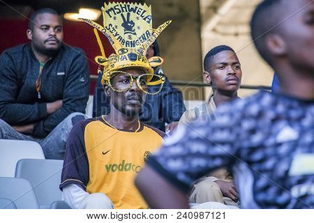 Cape Town, South Africa, 12 May 2018 - Diverse South African Football Supporter Worried During Psl F