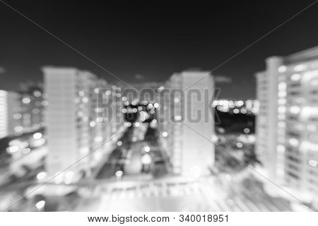 Blurry Background Modern Eunos Hdb Complex In Singapore At Evening