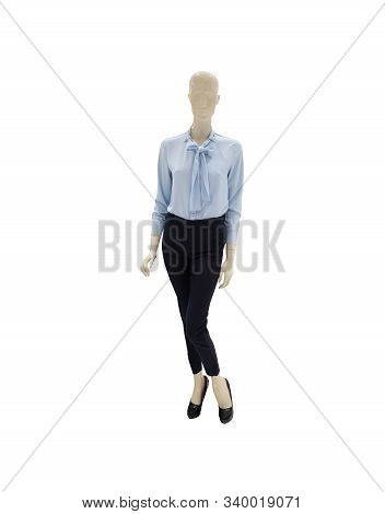 Female Mannequins And Fashion Clothes Isolated On White Background And Have Clipping Paths.