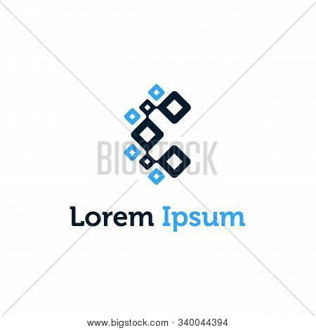 Initial E Logo Design For Tecnology Modern