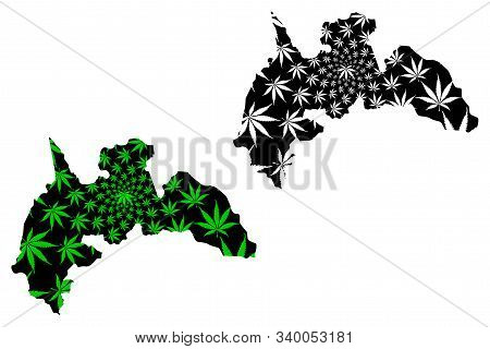 Brong-ahafo Region (administrative Divisions Of Ghana, Republic Of Ghana) Map Is Designed Cannabis L