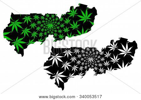 Upper East Region (administrative Divisions Of Ghana, Republic Of Ghana) Map Is Designed Cannabis Le