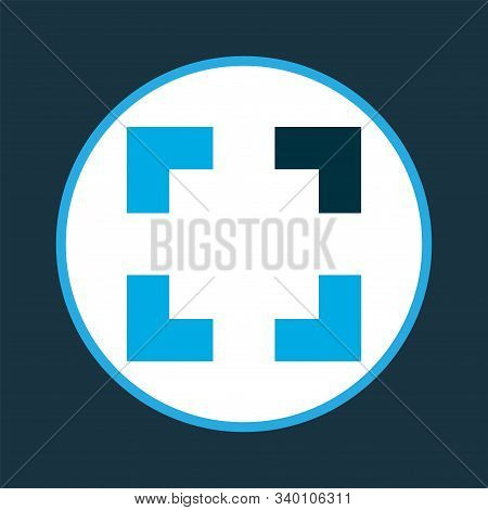 Full Screen Icon Colored Symbol. Premium Quality Isolated Screenshot Element In Trendy Style.