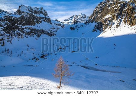 The Mountains Of The Maira Valley In Southern Piedmont