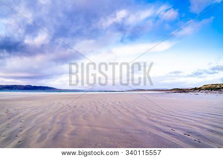 Narin Strand Is A Beautiful Large Blue Flag Beach In Portnoo, County Donegal In Ireland