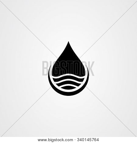 Water Icon Logo Design. Simple Flat Vector Illustration