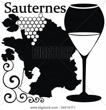 üveg fehér francia bor - Sauternes