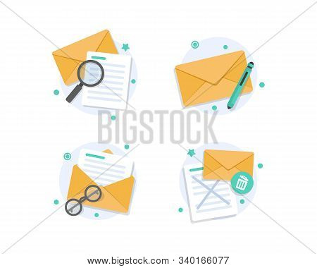 Email And Messaging,email Marketing Campaign,flat Design Icon Vector Illustration