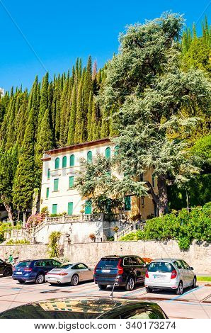 Toscolano Maderno, Lombardy, Italy - September 12, 2019: Beautiful Italian Medieval Architecture On 