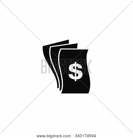 Dollar Bill Money Icon Logo Design. Simple Flat Vector Illustration