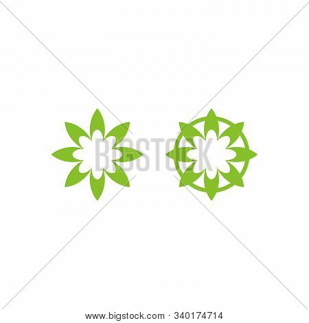 Green Nature Icon Logo Design. Simple Flat Vector Illustration