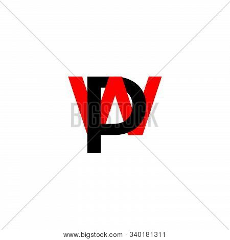 Letter Wp Linked Colorful Logo Vector Unique