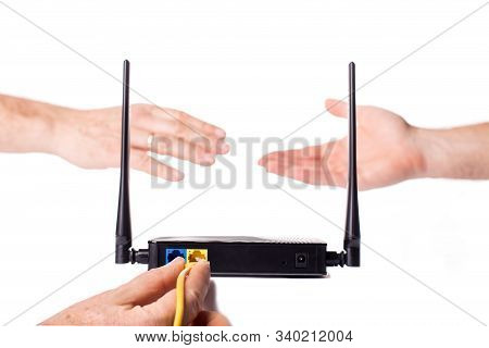 Hand Holding Internet Image & Photo (Free Trial) | Bigstock