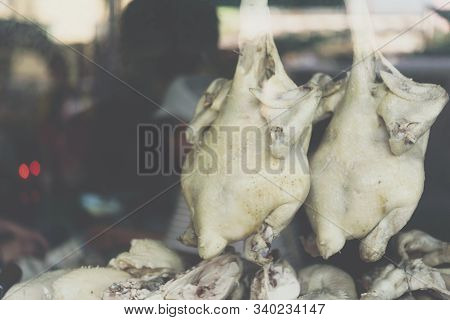 Rice Steamed With Chicken Soup At Street Food