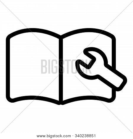 Instruction To Apply The Vector Icon. A Thin Line Sign. Isolated Contour Symbol Illustration