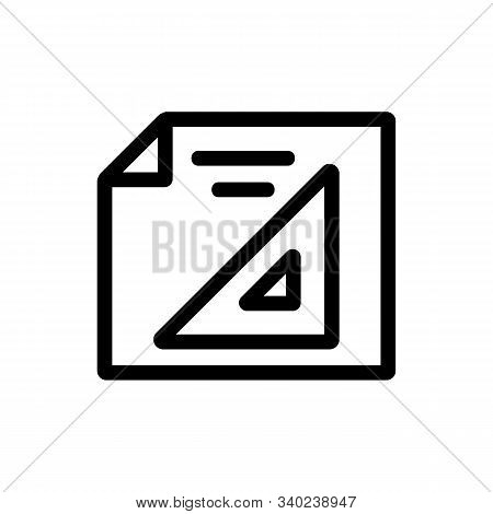 Technical Document Icon Vector. A Thin Line Sign. Isolated Contour Symbol Illustration