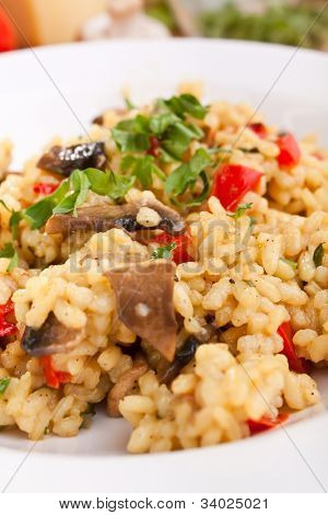 leckere italienische Pilz-risotto