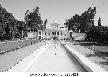 Panchkula, Haryana / India - December 03 2019: Yadavindra Gardens, Also Known As Pinjore Gardens