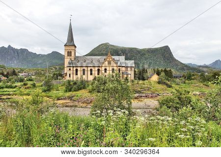 Cathedral Of Lofoten In Vagan Municipality, Norway.