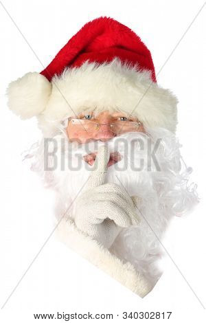 Santa Claus Head. Christmas Santa Claus Head Isolated on white. Room for text. Clipping path. Santa Claus brings gifts to good boys and girls world wide on Christmas Eve. Merry Christmas. Ho Ho Ho.