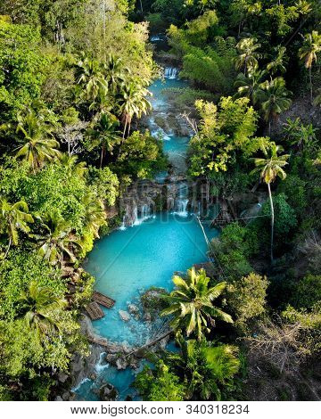 Cambugahay Falls, Siquijor, The Philippines - Aerial Photograph