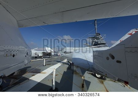 Charleston, South Carolina, United States, Novemner 2019, Flight Deck Of The Uss Yorktown