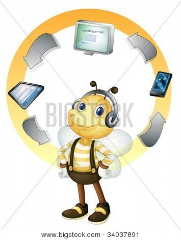 Illustration af et netværk bee
