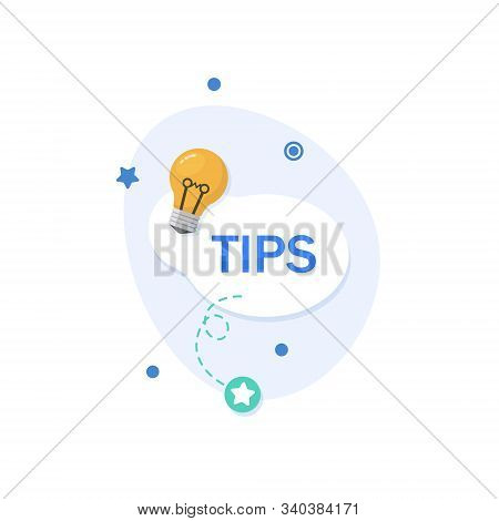 Tips Icon,helpful Tricks With Useful Information For Website Or Blog Post,flat Design Icon Vector Il