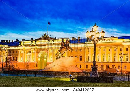 Senate Building And  A Monument To Peter I (the Great). Saint Petersburg. Russia.