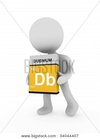 3D uomo portare una scatola Dubnio