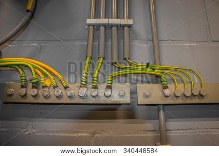 Picture Of Electrical Grounding In A Industrial Area, It Prevents Hazard In Electrical Shortcut Situ