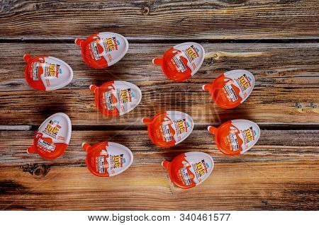 New York Ny Nov 08 2019: Ferrero Kinder With Milk Chocolate Filling Adorable Of Different Figures Of