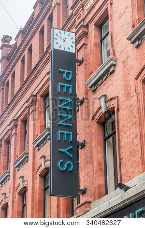 Dublin, Ireland - November 5, 2019: Logo And Sign Of Penneys Fashion Store In Dublin.