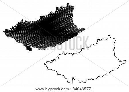 Durazno Department (departments Of Uruguay, Oriental Republic Of Uruguay) Map Vector Illustration, S