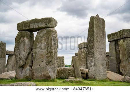 Ancient Prehistoric Stonehenge Site In England, Uk