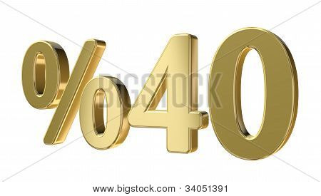 황금 40% 서명