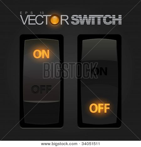 차가운 현실 토글 스위치입니다. 벡터