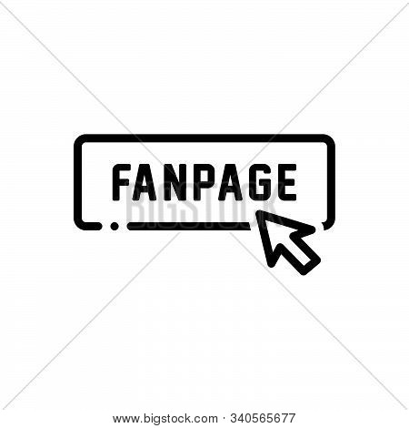Black Line Icon For Fanpage Button Click Subscribe Enrol