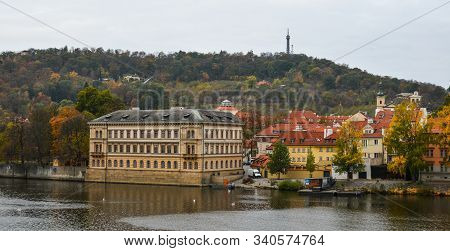 Prague Castle And Vltava River In Prague