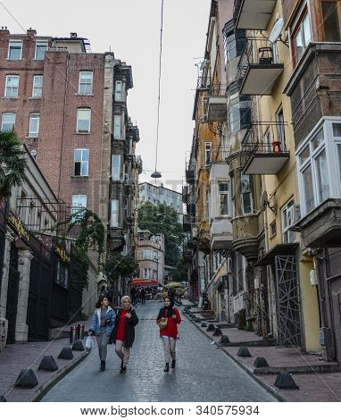 Old Street In Istanbul, Turkey