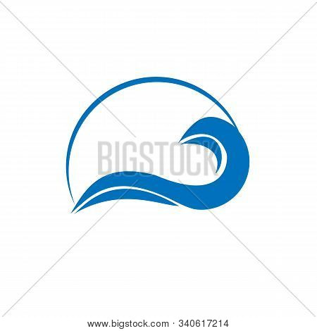 Ocean Water Wave Icon Logo Design Vector