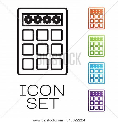 Black Line Password Protection And Safety Access Icon Isolated On White Background. Security, Safety