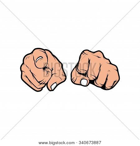 Hand Pointing And Punching Vector Design Inspirations