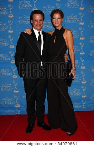 LOS ANGELES - JUN 17:  Christian LeBlanc, Michelle Stafford arrives at the 2012 Daytime Creative Emmy Awards at Westin Bonaventure Hotel on June 17, 2012 in Los Angeles, CA