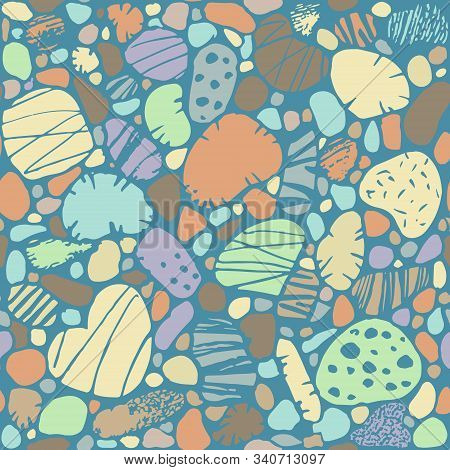 Sea Stones Seamless Pattern