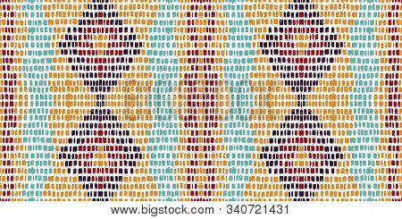Blue Drawing Tie Dye. Indigo Tribal Vector Seamless Pattern. Indian Carpet Ogee Print. Ocean Japanes