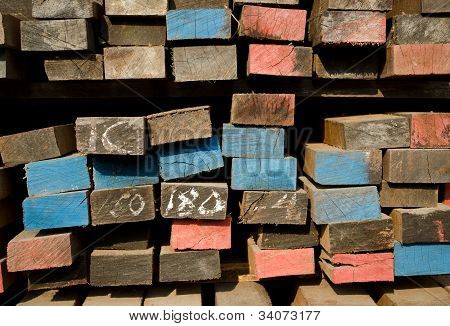 Pila di legname In legno log Storage