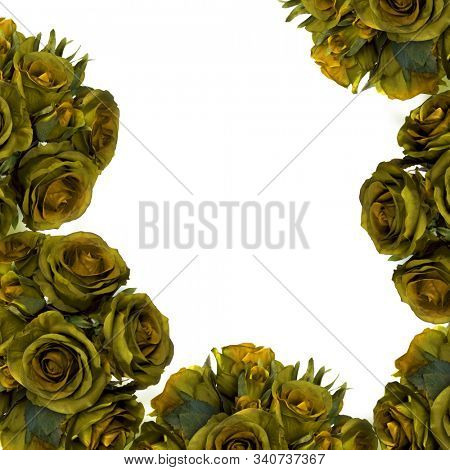Roses.  Green rose.  Holiday flower. Wedding. High quality silk artificial flowers